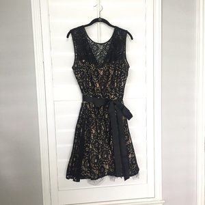 Betsy and Adam Black Lace Dress